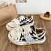 XY-A217 Latex Insoles/Ugly Cute Thick-Soled White For Women, Big Toe Sneakers, 2025 New Bread Canvas Shoes_vogvips.com