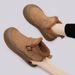 First Layer Cowhide New Fashion Short Snow Boots For Women With Fleece Lining, Winter Non-Slip Slip-On Warm Cotton Shoes_vogvips.com