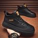 Martin Autumn New High Top Workwear Men's Trendy Versatile Thick Soled Casual Leather Shoes Short Boots_vogvips.com