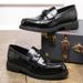 Autumn And Winter Plus-Size Slip-On Glossy Leather Loafers, Business And Wedding Leather Shoes For Men, Trendy Size 48_vogvips.com