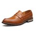 Men's Shoes Spring New All Match Red Leather Shoes Men's Casual British Style Slip On Leather Shoes_vogvips.com
