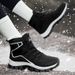 Winter Snow Boots Women High-top Outdoor Warm Solid-color Outdoor Shoes Women Anti-slip Wear-resistant Casual Ankle Boots Women_vogvips.com