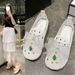 European Collection 2025 Spring/Summer New Women's Shoes: Rhinestone Bowknot Flats, Fashionable Flat Mesh Casual_vogvips.com