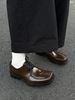 ShoeVault Square Toe Derby Men's Summer Boxing Retro Thick Sole Trendy Brand Wedding Groom Shoes_vogvips.com