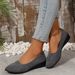 Large Casual Flat Bean Shoes Autumn, New Pointed Soft Sole Wearing On The Outside, Shallow Mouth Single Shoe For Women_vogvips.com