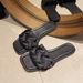 Cross Shaped Satin Flat Slippers Casual Breathable Comfortable Wear Resistant Fashion Slippers_vogvips.com