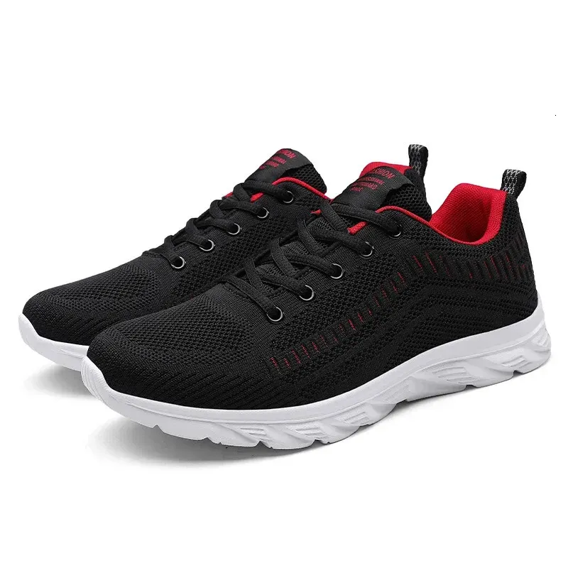 Lace Up Trendy Knit Mens Sneakers Casual Athletic Running Walking Gym Sports Outdoor Male Women Breathable Shoes_vogvips.com