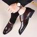 Men's leather shoes Business casual leather hollowed out men's shoes_vogvips.com
