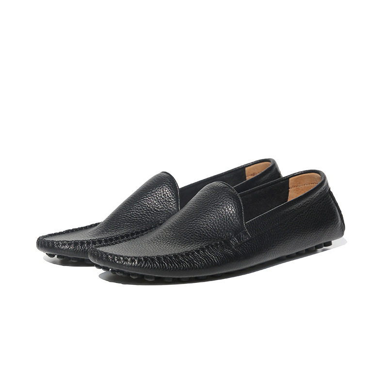 Suitable For All Seasons Guangzhou Handmade High-End New Style For Men Genuine Leather Slip-On Casual Loafers Men's One-Piece Shoes_vogvips.com