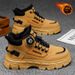 Men's Winter Fleece-Lined High-Top Martin Boots, British Retro Work Shoes, Thick-Soled, Extra-Thick Warm Cotton Short Bo_vogvips.com