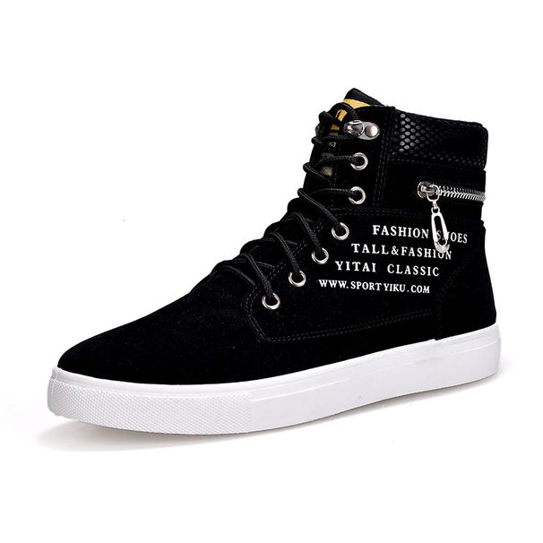 European Warm Series Men's Large Size Fashion High-top Martin Outdoor Work Boots Versatile Back-to-School Student Trendy Shoes_vogvips.com
