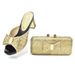Party Outside The To Wear A Bow Tied Chunky Sandals Diamond Patterned Hand Party Shoe Bag Set_vogvips.com