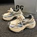 Zhao Lusi Same Style OG Rattlesnake Slow Running Dad Shoes For Women Summer Breathable Height Increasing Thick Sole_vogvips.com