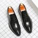 2024 Leather Spring Business Formal Men's Casual Large Size British Style Groom Brogue Wedding Shoes_vogvips.com