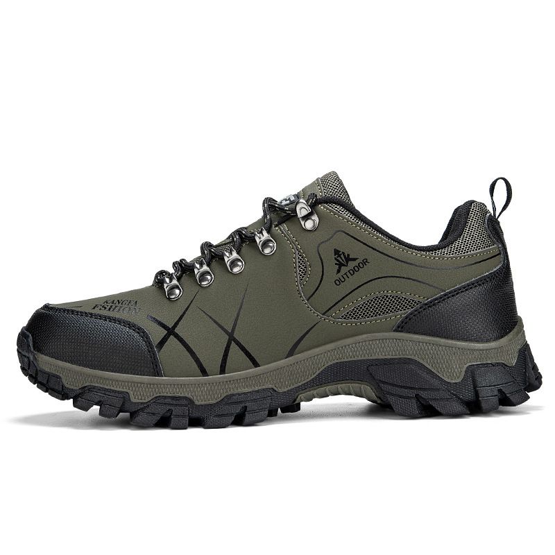 Autumn Winter Plus Size Shoes, Men's Low Cut Lace Up Anti Slip Wear-Resistant Hiking Sports And Leisure Shoes Df4_vogvips.com