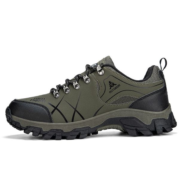 Autumn Winter Plus Size Shoes, Men's Low Cut Lace Up Anti Slip Wear-Resistant Hiking Sports And Leisure Shoes Df4_vogvips.com