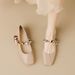 Genuine Leather~French Mary Jane 2025 New Summer Soft Leather Low-heeled Shoes, Flat Loafers, Large Size Women's Shoes_vogvips.com