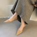Velvet High Heels Stiletto Pointed Closed Toe Sandals Women's French Style 2026 New Summer Elastic Band Backless Single_vogvips.com