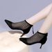 Roman-style Hollow-out Sandals For Women, New Spring/summer 2026 Model, European And American Style, Mesh, Stiletto_vogvips.com