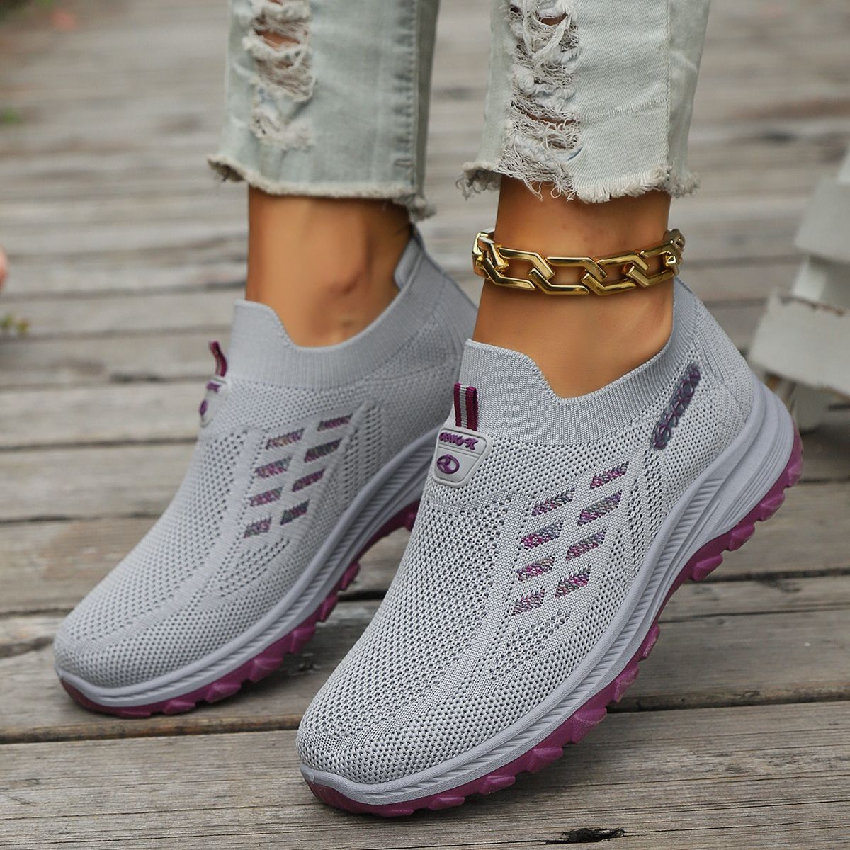 Spring Autumn Women's Trainers Women's Shoes Breathable Mesh Casual Sneakers Chunky Sole Affordable 1233_vogvips.com