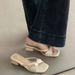 French-style Square-toed Open-toe Women, Spring-summer New Model, Gentle Fairy Style, Suitable For Pairing With_vogvips.com