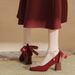 Women's Shoes Classic Style Elegant Basics Casual Business Wedding Party Chinese Hanfu Red Dress Two Way Wedding Shoes Bridal Shoes Women_vogvips.com