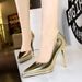 High heels Women's shoes light mouth pointed metal slim heels super high heel waterproof platform_vogvips.com