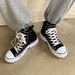 European Warm Series Black Martin Boots For Men, Summer Breathable High-Top Sneakers, Work Casual Versatile Military Training Shoes, Canvas_vogvips.com