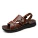 Men’s Shoes New Top Layer Cowhide Men's Sandals Men's Genuine Leather Beach Shoes Casual Men's Shoes Slippers_vogvips.com