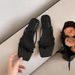 Mom 1 Grape Summer New French Style Square Thin Strap Hollow Toe Clip Thick Heel Flat Sandals For Women Outdoor Wear Original Brand Logo_vogvips.com