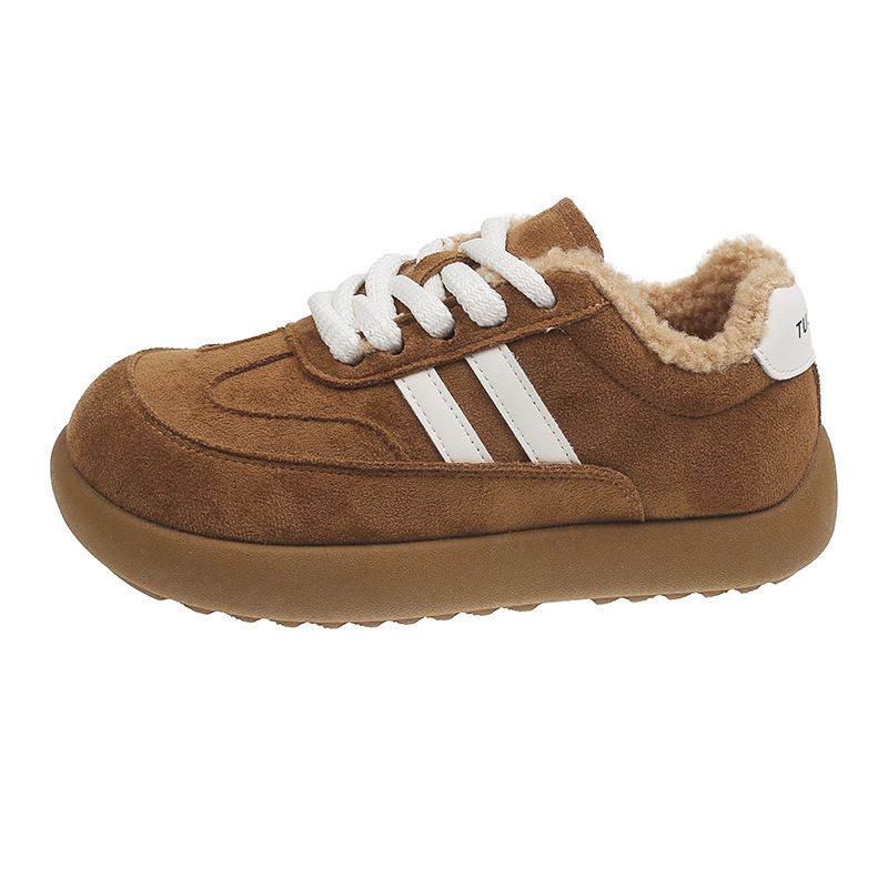 Vintage Striped Lace-Up German Training Shoes For Women New Fashion Versatile Sports Casual Lightweight Non-Slip_vogvips.com