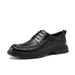 Euro Step Fudele Men's New Genuine Leather Textured Wrinkled Business Casual Soft Sole Simple Wedding Groom Shoes For Men_vogvips.com