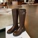 Grape Mom Autumn Winter New Polish Magazine ~ Fashion Round Toe Buckle Strap Chunky Heel Over-the-Knee High Riding Boots_vogvips.com