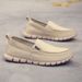 Suitable For All Seasons Old Beijing Cloth Shoes For Middle-aged And Elderly Men, Simple No-tie Casual Soft Sole Stitched Lazy Loafers_vogvips.com