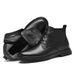 Men's Martin Boots Outdoor Casual Leather Boots High-top Large-size Thermal Cotton Boots Top Layer Non-slip_vogvips.com