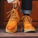 Zhongbang Men's Martin Boots Outdoor Rhubarb Boots Tooling Outdoor Men's Boots Leather Light Luxury Leather Boots_vogvips.com