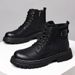 European Warm Series Martin Autumn Winter Warm British Style Men's Plush Lined Leather Shoes High Top Work Boots_vogvips.com