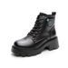 Martin Boots Women's British Style Short Boots Leather Surface Thick Sole Heightening Retro Boots Women_vogvips.com