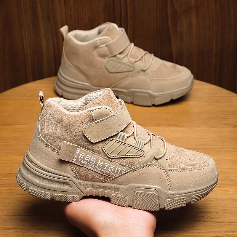 Boys' Cotton Shoes Autumn New Children's Fleece-Lined Martin For Older Kids Winter Snow Boots_vogvips.com