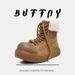 High-top Board Shoes Niche Design Velvet Warm Snow Boots Couple Cotton Shoes Warm Shoes_vogvips.com