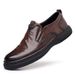 Euro Step Live Leather Men's Business Casual Korean Loafers British Style Slip-On Shoes Trendy_vogvips.com