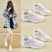 Flying Woven Sports Shoes Female Students Running Casual Heightening Shoes Street Shoes_vogvips.com