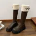 Women Slimming Plush Thick Soles With Round Toe That Are No Less Than Knee High Boots For Warmth And Versatility_vogvips.com