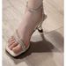 Rhinestone Strap Sandals For Women 2025 New Square Open Toe French Style Elegant Thin Heel Comfortable High Heels_vogvips.com