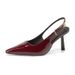 French-style Patent Leather Closed-toe Sandals For Women, New Summer Model, Versatile Stiletto Pointed Toe With Buckle_vogvips.com