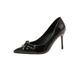 2025 Fall New Style Pointed Toe Bowknot Stiletto Heel Shoes, Elegant French Gentle Slip-On Shallow Shoes For Women_vogvips.com