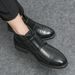 Men's Retro High-Top Pointed Toe Martin Boots - Fashionable PU Leather Casual Boots With Breathable & Heightening Design_vogvips.com