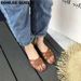 2025 Large Shoes Heel Summer New Knitted Sandals Flat Bottom Slippers Women's_vogvips.com