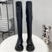 Knee High Riding Boots With Chunky Heel And Round Toe Stylish Winter Boots Fashionable Tall Boots High Heel Slim Fit Riding Boots Versatile Long Boots_vogvips.com