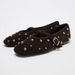 Women's Shoes Brown Suede Rivet Round Head Ballet Flats One Strap Mary Jane Shoes Fashion Single Shoes_vogvips.com